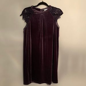 Purple velvet dress